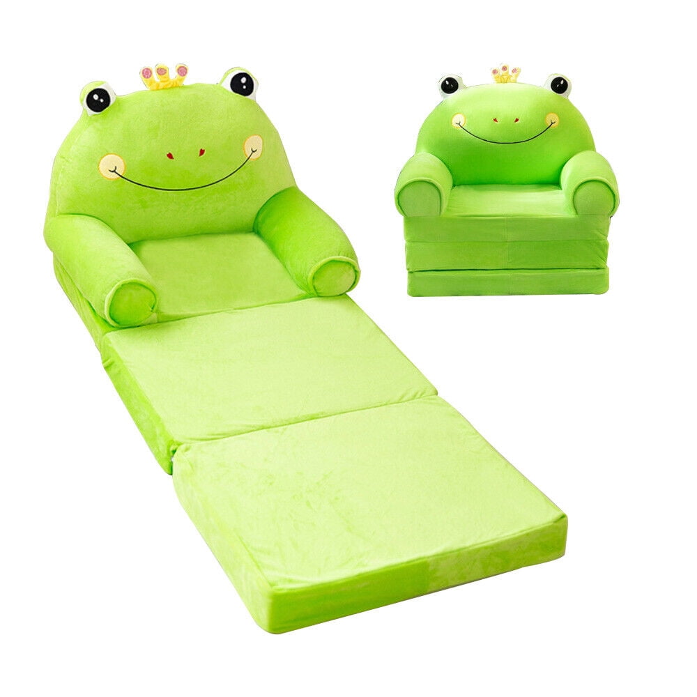 3 In 1 Kids Sofa Couch Fold Out Foldable Princess Toddler Chair Bed ...