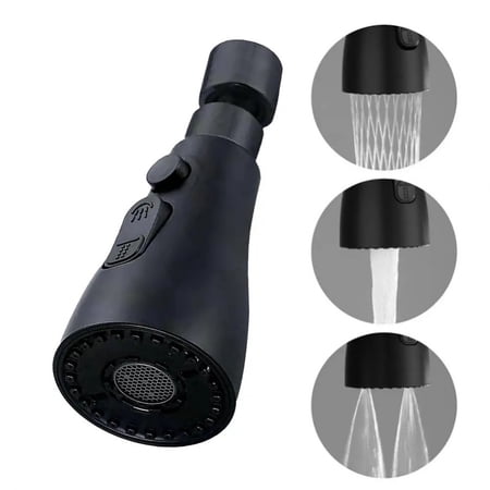 3 In 1 Kitchen Faucet Extender Universal 360° Rotate Pull Out Kitchen Tap Multi-mode Strong Flushing Booster Kitchen Accessories