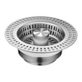 thumbnail image 1 of 3 In 1 Kitchen Sink Drain Strainer, Stainless Steel Pop Up Sink Drain Strainer, Kitchen Sink Stopper for Us Standard Kitchen Drain, Gray, 1 of 7