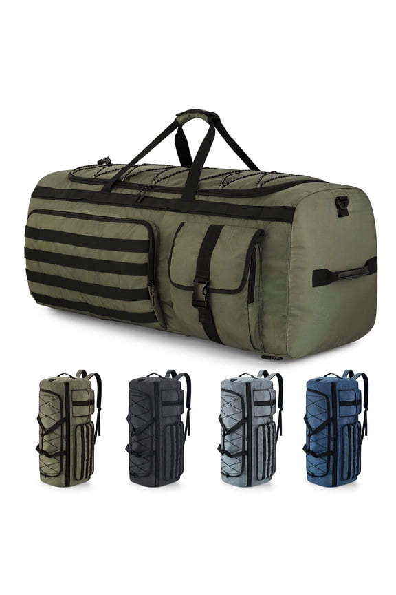 130L Travel Duffel Bag for Men, 3 in 1 Extra Large Gym Bag Backpack with Shoes Compartment for Weekender Sports Workout