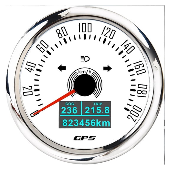 3 In 1 Multifunction 200 Km/h GPS Speedometer 7 Color Backlight Speed Gauge Meter With COG TRIP Total Mileage For Motorcycle ,Easy to Install