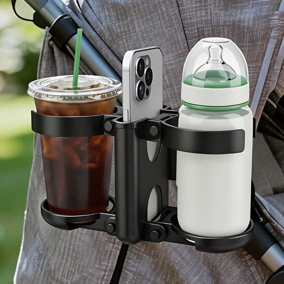 3-In-1 MultifunctionalFoldableCupHolder,Bottle Rack,Phone Holder,Compatible With Bugaboo,Nuna, Doona Strollers, Wheelchairs, Bicycles,Walkers,Scooters