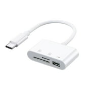 3 In 1 OTG Card Reader USB/Type-C/Micro SD TF Simultaneous Read Plug And Play For Phone Laptop Camera File Transfer