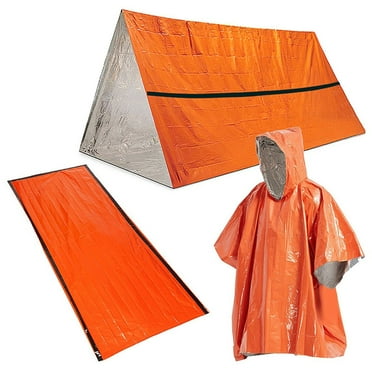 3-In-1 Outdoor Thermal Rain Coat Sleeping Bag Tent Set Outdoor Survival Gear