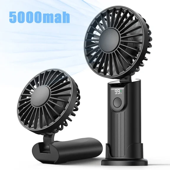 3 In 1 Portable Handheld Fan Foldable Fan Cooler Cooling 5000Mah Rechargeable Us
