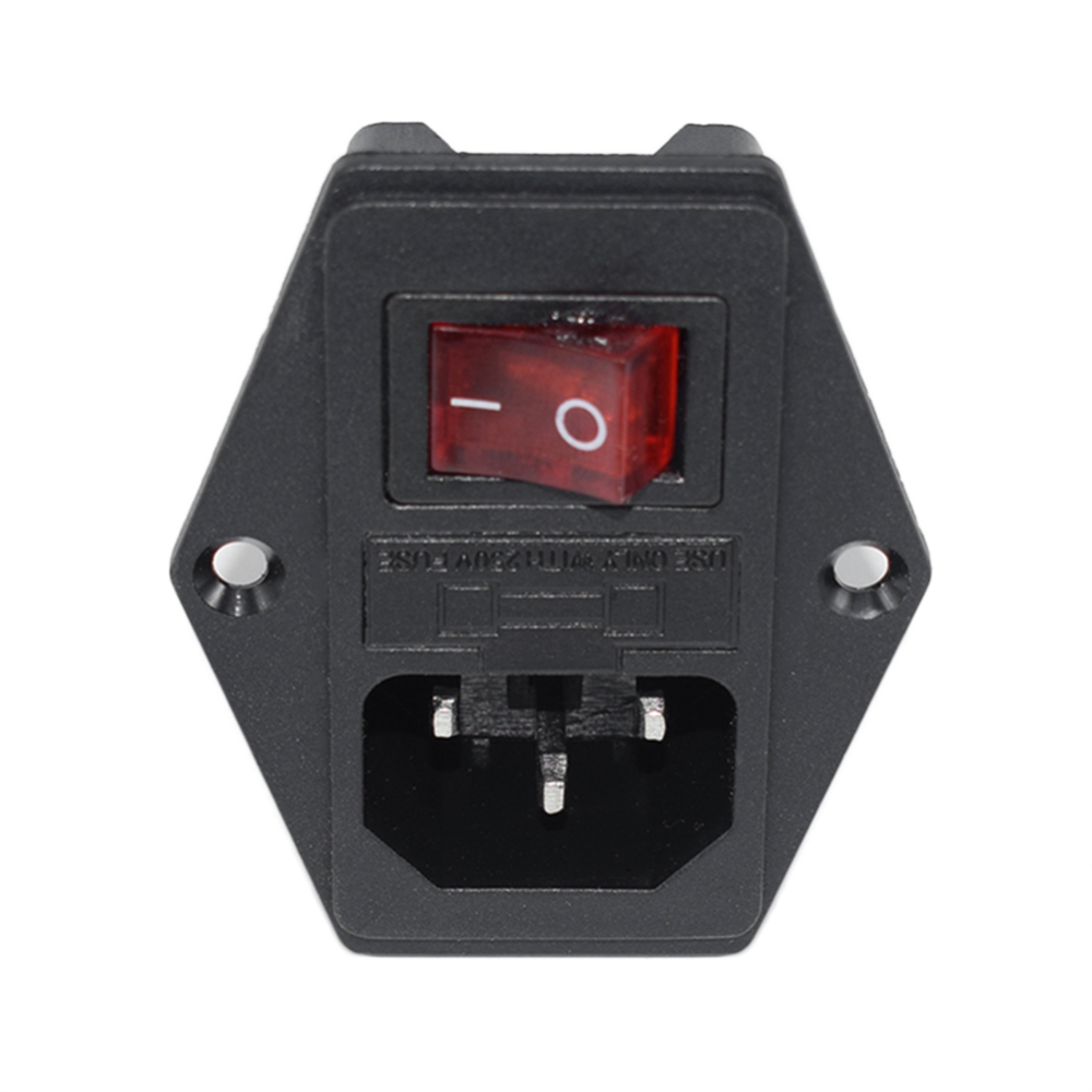 3 In 1 Power Socket with Fuse Holder Rocker Switch+Light Inlet Module