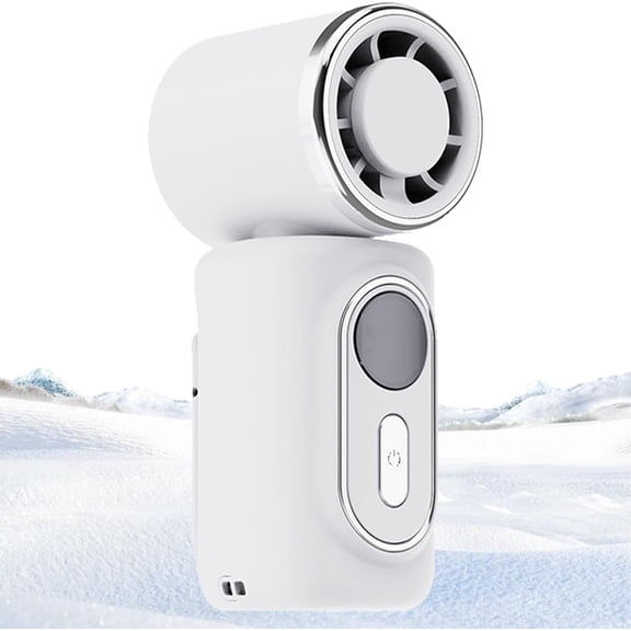 3-In-1 Rechargeable Mini Clip On Cooling Fan Ice Cooling 5 Speeds 360 Rotating Detachable For Waist Bag Neck