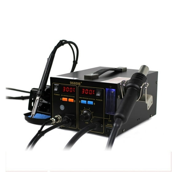 3 In 1 SMD Rework Station 968DB+ Soldering Station With Smoke Absorber ,Fast Heating