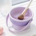 thumbnail image 1 of 3-In-1 Silicone Makeup Brush Cleaner Mat & Drying Rack - Cosmetic Brush Cleaning & Air Dry Tool, Beauty Tool Organizer Kit, 1 of 9