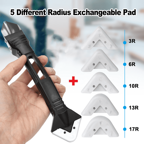 3-In-1 Silicone Remover Caulk Finisher Sealant Smooth Scraper Grout Kit Tools US