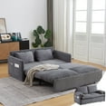 thumbnail image 1 of 3 In 1 Sleeper Sofa Couch With Pull Out Bed,Queen Size Loveseat Sleeper With Side Pocket For Living Room,Apartment,Office, 1 of 7