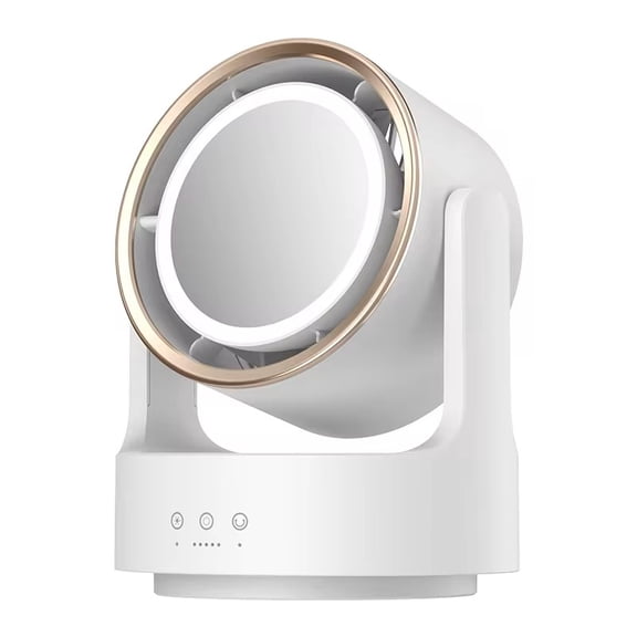 3 In 1 Small Portable USB Charging 3D Swing Head Strong Wind Electric Emergency Fan With Fill Light For Home Live Stream Camping