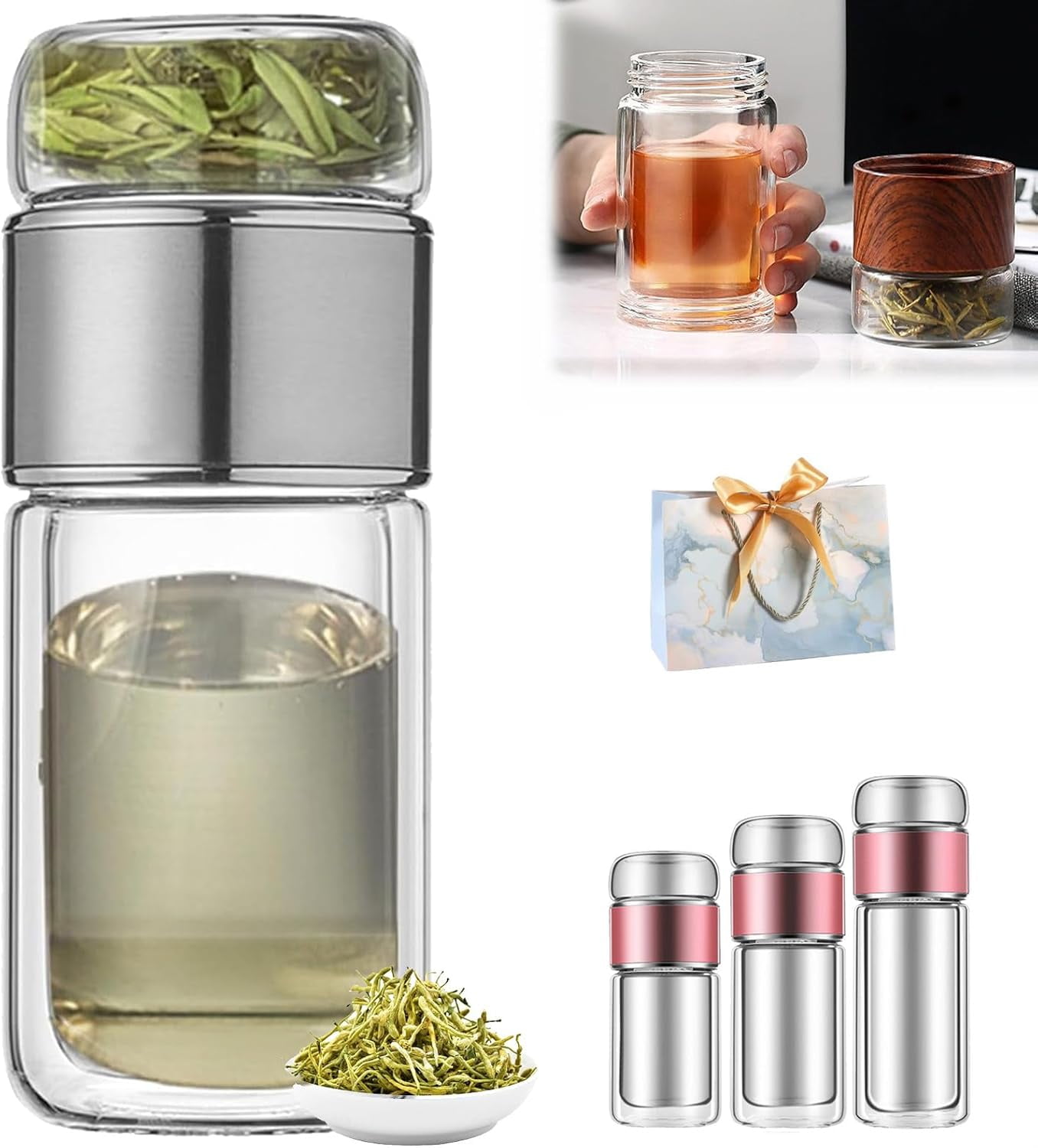 3-In-1 Smart Tea Infuser, 2026 New Glass Infuser, Glass Tea Infuser for ...