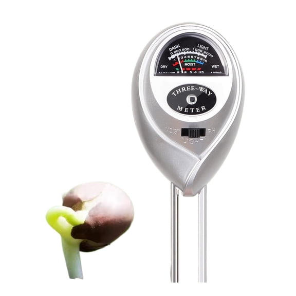 3 In 1 Soil PH Meter Humidity Sunlight Soil Detector Moisture Soil Tester Acidity Sensor No Battery For Plant Garden Greenhouse