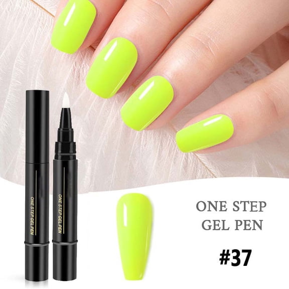 3 In 1 Step Nail Polish Pen 5ml Nail Gel Painting Varnish Pen Nail Varnish Nail Tool Without And Top Coat