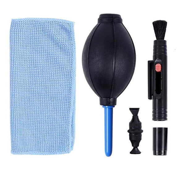 3 In 1 Suit Dust Cleaner Camera Cleaning Lens Brush Air Blower Wipes Clean Cloth