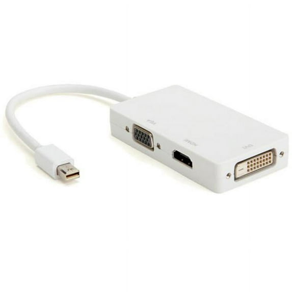 3 In 1 Thunderbolt Mini Display Port DP To HDMI VGA DVI Adapter Cable For Mac