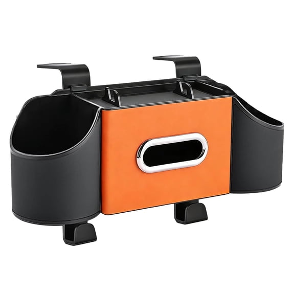 3 In 1 Vehicle Backseat Holder Featuring Beverage Pocket Tissue Box And ...