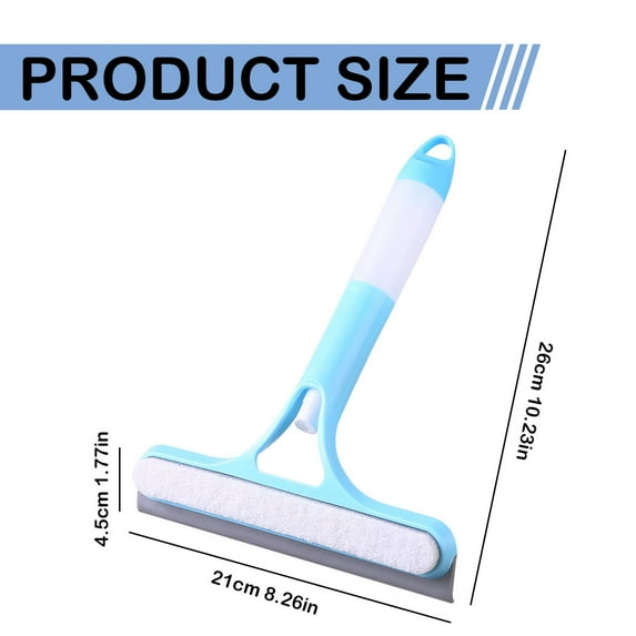 3-In-1 Window & Glass Cleaner (2025 Model) - Professional Squeegee, Scraper & Spray Tool | Multi-Surface Cleaner For Showers, Doors & Windows