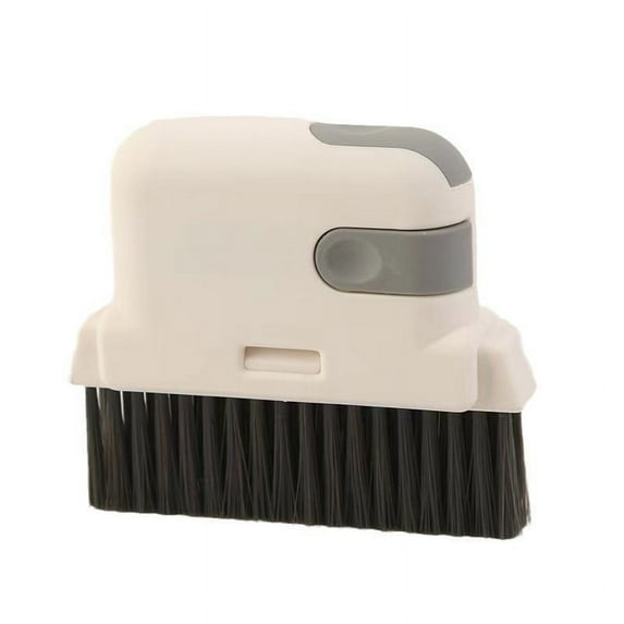 3-In-1 Window Track Cleaning Brush with Hard Bristles & Hidden Scraper | Multifunction Crevice Cleaning Tool for Window Seals, Sliding Doors & Hard-To-Reach Areas | Durable Plastic & Pet Bristles