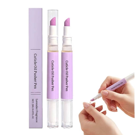 3-In-1cuticle Oil Pusher Pen, Ceramic Cuticle Oil Cuticle Pusher Nail Oil Pen For Hangnails & Dry & Damaged Nails, Nail Care Tool For Repair & Nourish Nails (2PCS)(2pcs)