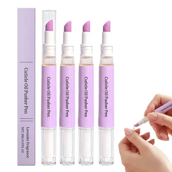3-In-1cuticle Oil Pusher Pen, Ceramic Cuticle Oil Cuticle Pusher Nail Oil Pen For Hangnails & Dry & Damaged Nails, Nail Care Tool For Repair & Nourish Nails (2PCS)(4pcs)