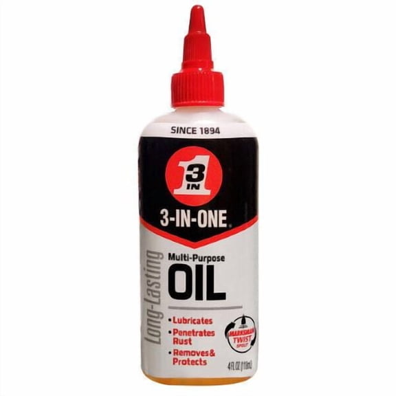 3-In-One 100703 4 oz Bottle of Multi-Purpose Lubricating Drip Oil