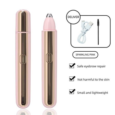 3 In1 Hair Trimmer For Face Eyebrow Nose Ear Body Hair Trimming 3 Blade Head Type-C Charging Water-Resistant Dual-Edge Blades