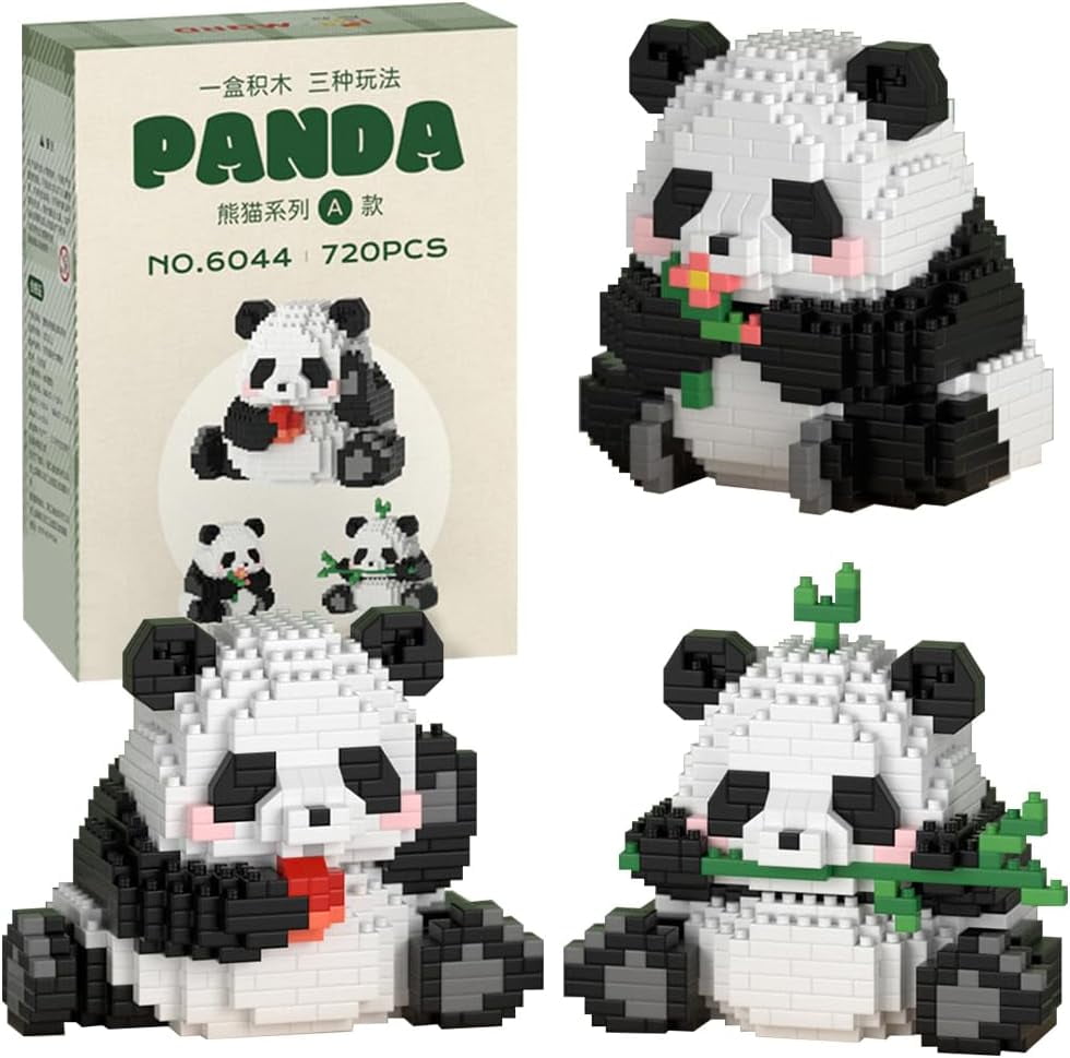 3 In1 Panda Building Blocks Building Toys Animal Bricks Building Blocks Figures Animal Toys 720 Pieces Panda