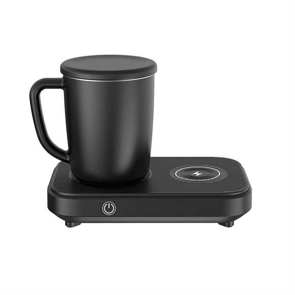 3 In1 Smart Self Heated Refrigeration Coffee Mug Wireless Charger Base Thermostatic Coaster for Office Work/Home EU Plug