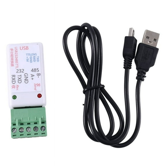 3 In1 USB 232 485 TO RS485 / USB TO RS232 / 232 TO 485 Converter Adapter Ch340 W/LED for WIN7,Linux PLC Access Control,1 x adapter,As shown