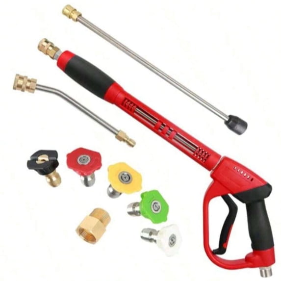 3 In1 Water Gun Set 4000psi High Pressure Washer Gun For Fence, Patio Cleaning, Floor, Car Portable And Lightweight Design