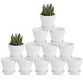 thumbnail image 1 of 3 Inch 12 Pack White Clay Mini Terracotta Pots with Saucers and Drainage Hole, Paintable Pottery for Succulents, Planter, Flowers, Cactus, Garden Crafts, and Wedding Decor, 1 of 10