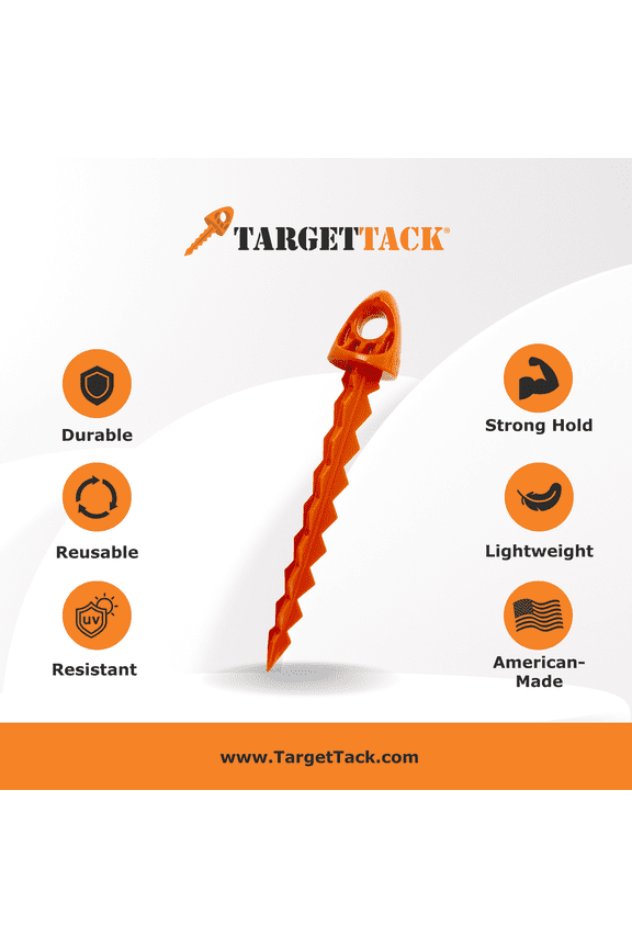 3-Inch 12-Pack of TargetTack Pins Original Orange