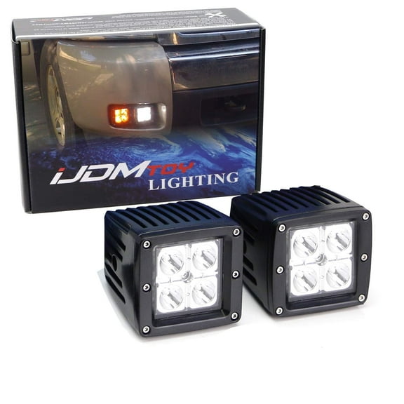 3-Inch 20W High Power LED Cubic Pod Lights For Jeep Truck Off-Road ATV 4WD 4x4, Amber Yellow