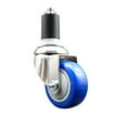 thumbnail image 1 of 3 Inch 316SS Blue Polyurethane Wheel Swivel 1-5/8 Inch Expanding Stem Caster, 1 of 2