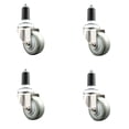 thumbnail image 1 of 3 Inch 316SS Gray Polyurethane Swivel 1-1/4 Inch Expanding Stem Caster Set SCC, 1 of 2