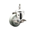 thumbnail image 1 of 3 Inch 316SS Gray Polyurethane Swivel 3/8 Inch Threaded Stem Caster with Brake, 1 of 2
