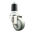 thumbnail image 1 of 3 Inch 316SS Gray Polyurethane Wheel Swivel 1-7/8 Inch Expanding Stem Caster, 1 of 2
