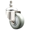 thumbnail image 1 of 3 Inch 316SS Gray Polyurethane Wheel Swivel 10mm Threaded Stem Caster SCC, 1 of 2