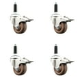 thumbnail image 1 of 3 Inch 316SS High Temp Glass Filled Nylon 3/4 Inch Stem Caster Set Lock Brake, 1 of 2