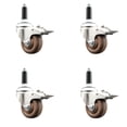 thumbnail image 1 of 3 Inch 316SS High Temp Glass Filled Nylon 7/8 Inch Stem Caster Set Lock Brake, 1 of 2