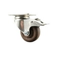 thumbnail image 1 of 3 Inch 316SS High Temp Glass Filled Nylon Top Plate Caster with Total Lock Brake, 1 of 2