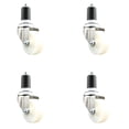 thumbnail image 1 of 3 Inch 316SS Nylon Wheel Swivel 1-1/2 Inch Expanding Stem Caster Set SCC, 1 of 2