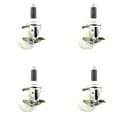 thumbnail image 1 of 3 Inch 316SS Nylon Wheel Swivel 1-1/8 Inch Expanding Stem Caster Set Brake SCC, 1 of 2
