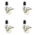 thumbnail image 1 of 3 Inch 316SS Nylon Wheel Swivel 1-7/8 Inch Expanding Stem Caster Set Lock Brake, 1 of 2