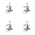 thumbnail image 1 of 3 Inch 316SS Nylon Wheel Swivel 12mm Threaded Stem Caster Set Brake SCC, 1 of 2