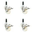 thumbnail image 1 of 3 Inch 316SS Nylon Wheel Swivel 7/8 Inch Expanding Stem Caster Set Lock Brake, 1 of 2