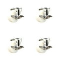 thumbnail image 1 of 3 Inch 316SS Nylon Wheel Swivel Bolt Hole Caster Set with Brake Service Caster, 1 of 2