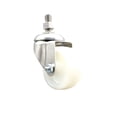 thumbnail image 1 of 3 Inch 316SS Nylon Wheel Swivel ½ Inch Threaded Stem Caster Service Caster, 1 of 2